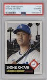 Shohei Ohtani from the Ultimate Topps Living Set   set graded by PSA and given an overall grade of 10.