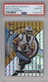 Bryce Young from the 2023 Topps Composite set featuring a Gold Geometric parallel graded by PSA and given an overall grade of 10.