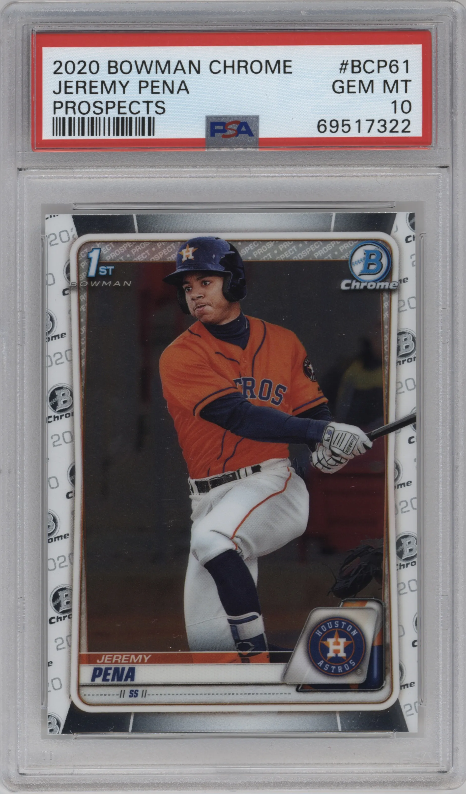 2020 Bowman Chr.Pros. Jeremy Pena #BCP-61 PSA 10