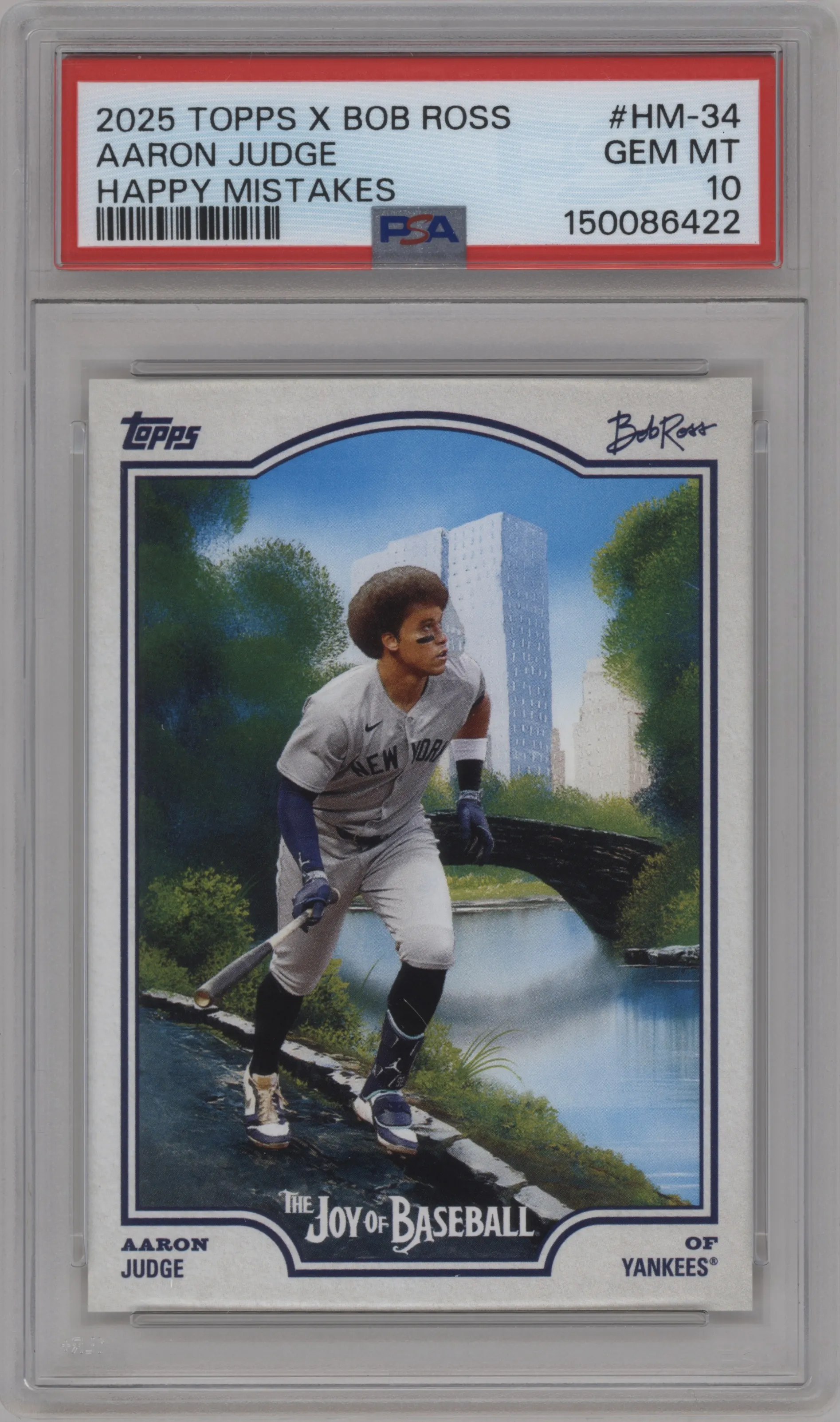 2025 Topps x Bob Ross: The Joy of Baseball Var. Aaron Judge #HM-34 PSA 10