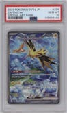 Zapdos ex from the 2023 Pokemon SV JPN set graded by PSA and given an overall grade of 10.