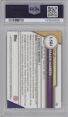 Malik Nabers from the 2023 Bowman Chrome University Sapphire Edition set graded by PSA and given an overall grade of 10.