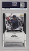 Ronald Acuna Jr from the 2018 Panini The National VIP set graded by PSA and given an overall grade of 10.