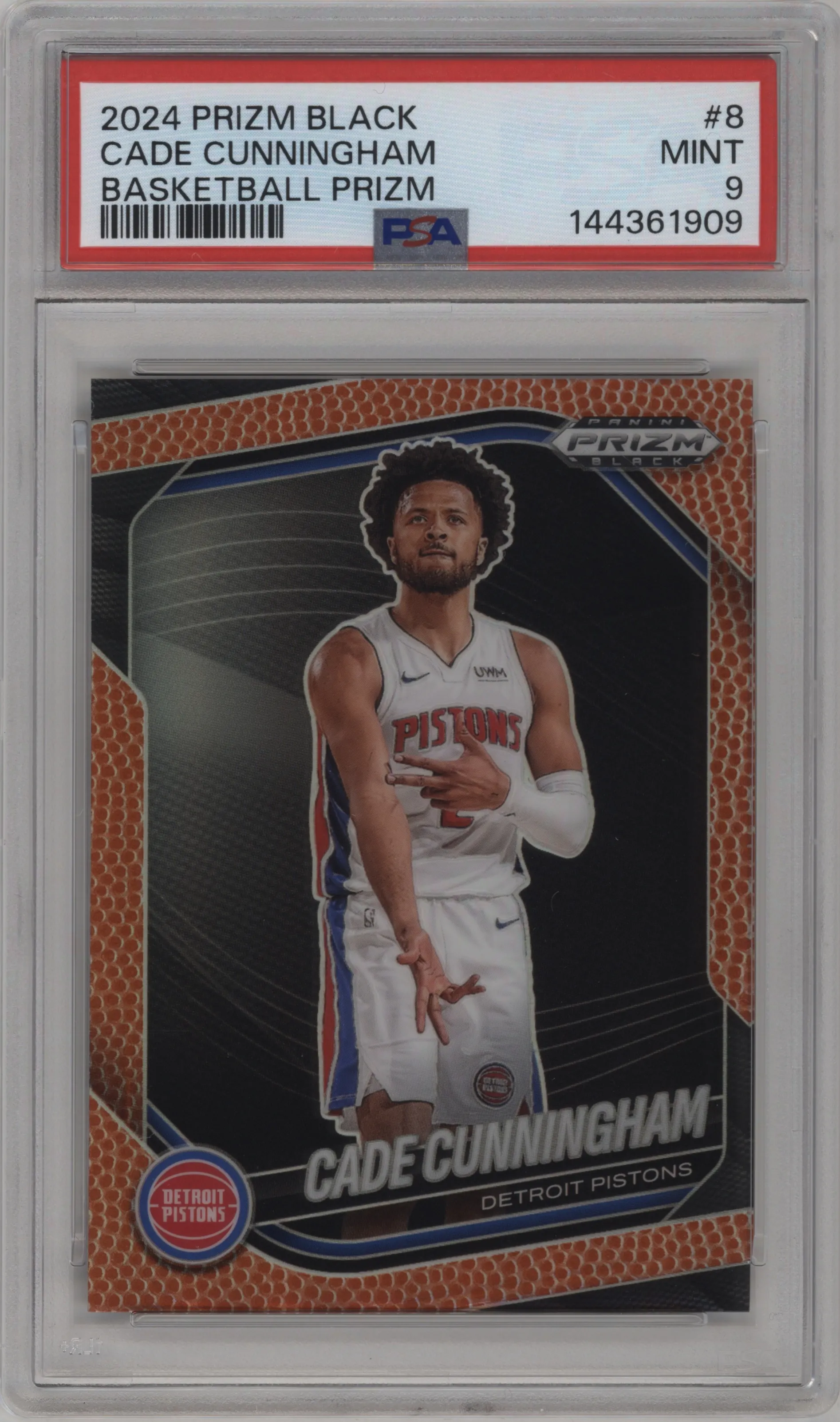 2024 Panini Prizm Black Cade Cunningham Basketball Prizm PSA 9