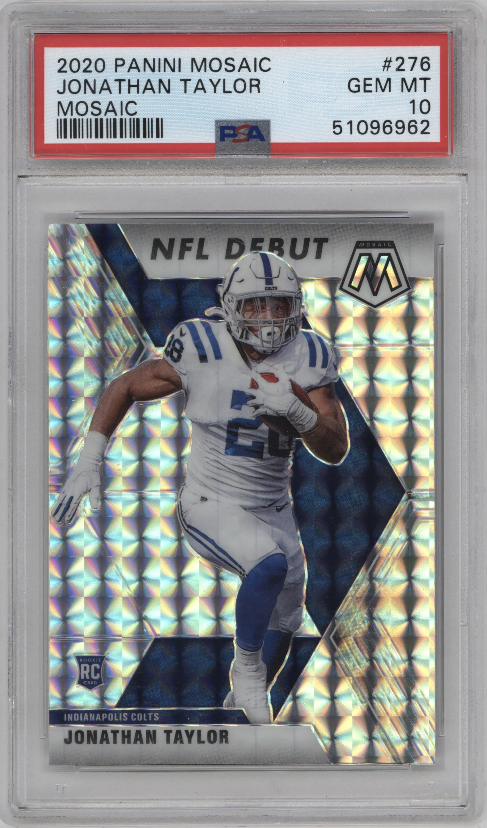 2020 Panini Mosaic Jonathan Taylor Mosaic PSA 10