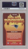 Drake Maye from the 2024 Donruss set graded by PSA and given an overall grade of 10.