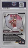 Jayden Daniels from the 2024 Panini Prizm set graded by PSA and given an overall grade of 9.
