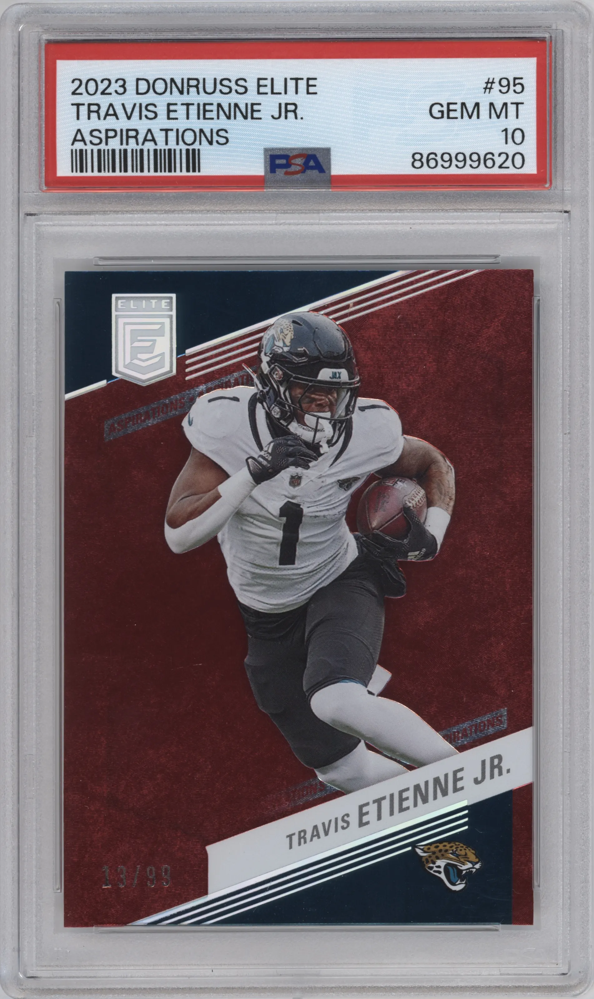 2023 Donruss Elite Travis Etienne Jr. Aspirations #95 PSA 10