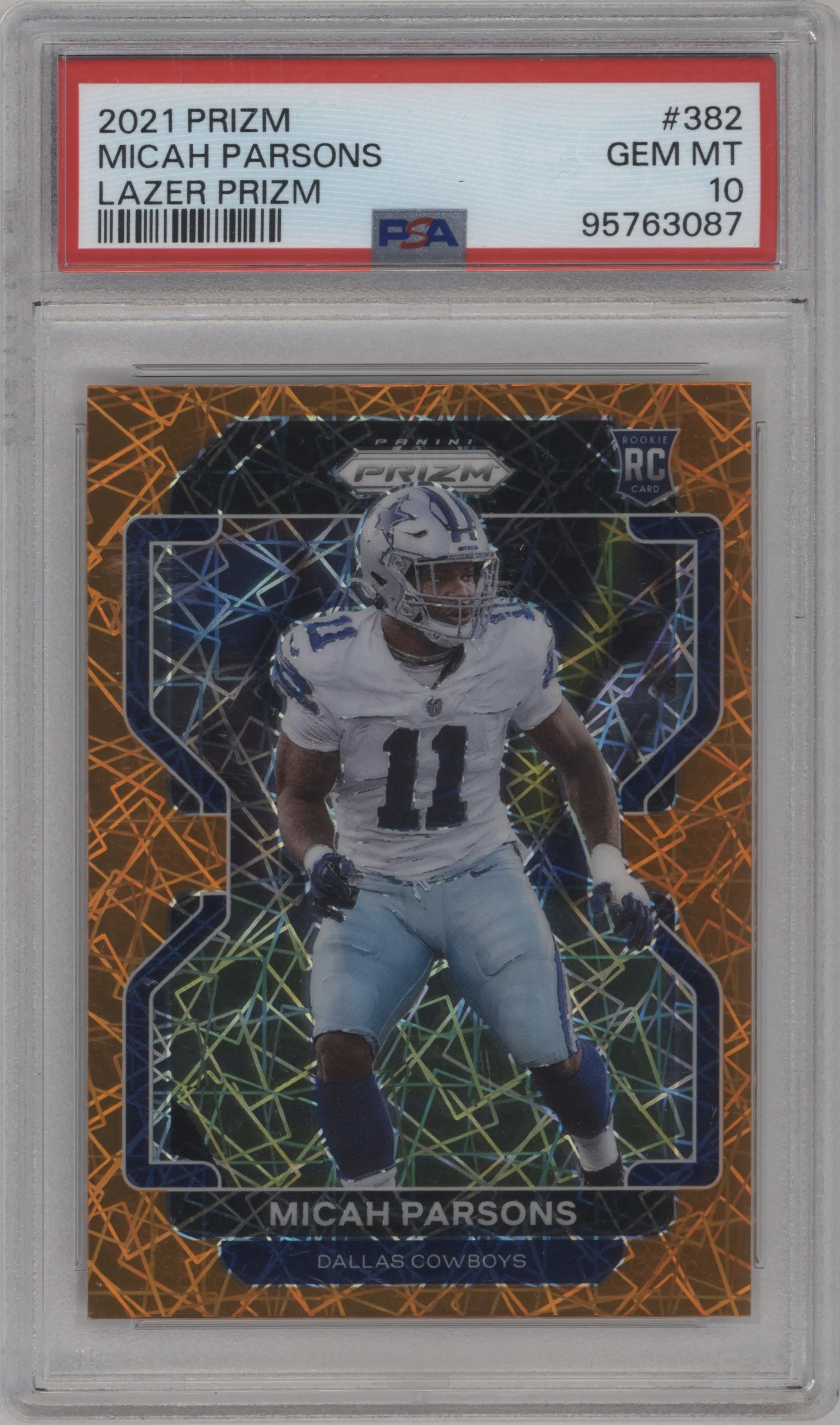 2021 Panini Prizm Micah Parsons Lazer PSA 10