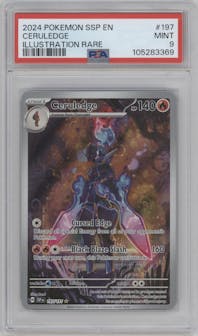 Ceruledge from the 2024 Pokemon SV set graded by PSA and given an overall grade of 9.