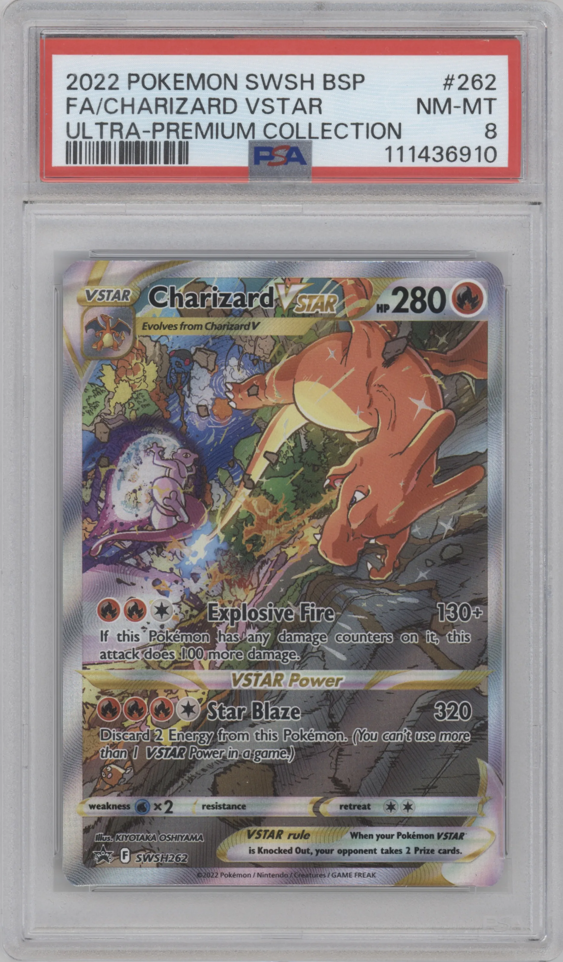 2022 Pokemon SWSH Charizard VSTAR Ultra Premium Collection PSA 8