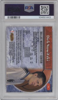 Dirk Nowitzki from the 1998-99 Bowman’s Best set graded by PSA and given an overall grade of 9.