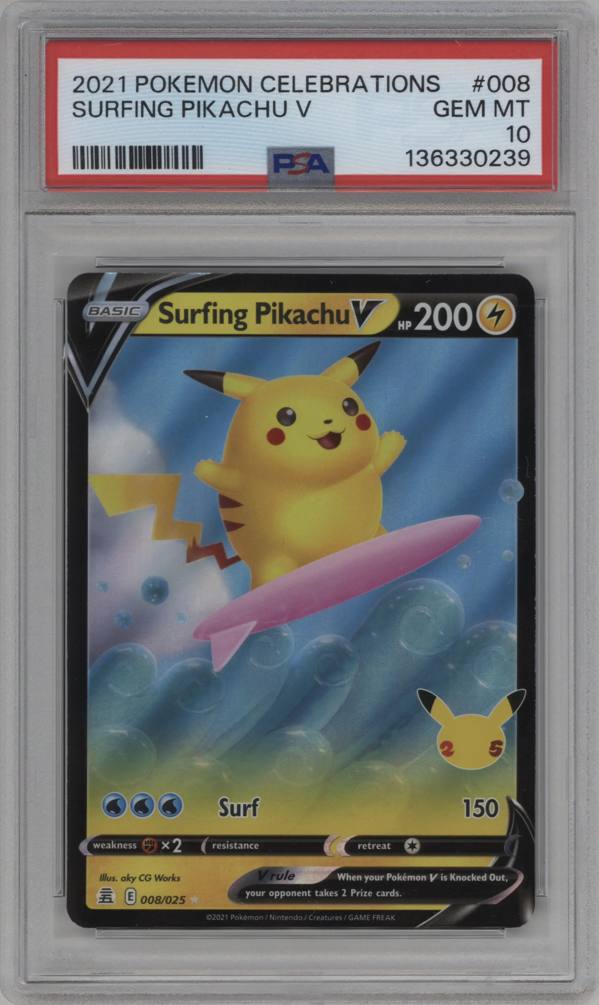 Surfing Pikachu V