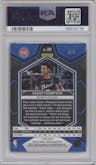 Ausar Thompson from the 2023-24 Panini Mosaic set featuring a Gold Glitter parallel graded by PSA and given an overall grade of 8.