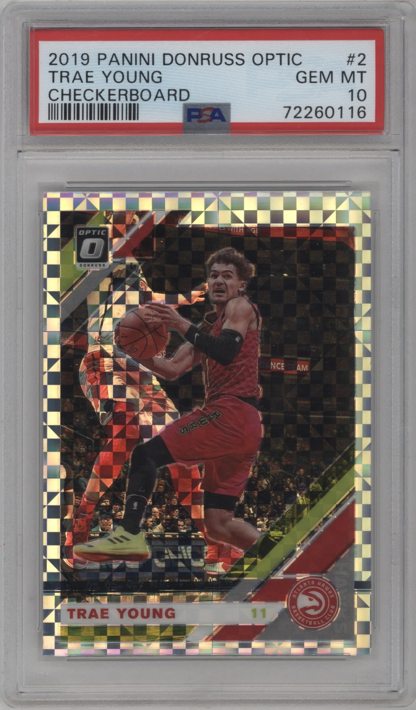 2019 Panini Donruss Optic Trae Young Checkerboard #2 PSA 10