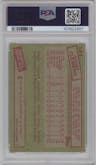 Roger Clemens from the 1985 Topps set graded by PSA and given an overall grade of 9.