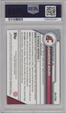 Cameron Ward from the 2023 Bowman University Chrome Sapphire set graded by PSA and given an overall grade of 10.