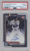 Cam Smith from the 2024 Bowman Draft set graded by PSA and given an overall grade of 9.
