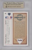 Chipper Jones from the 1991 Upper Deck set graded by Beckett and given an overall grade of 9.5.