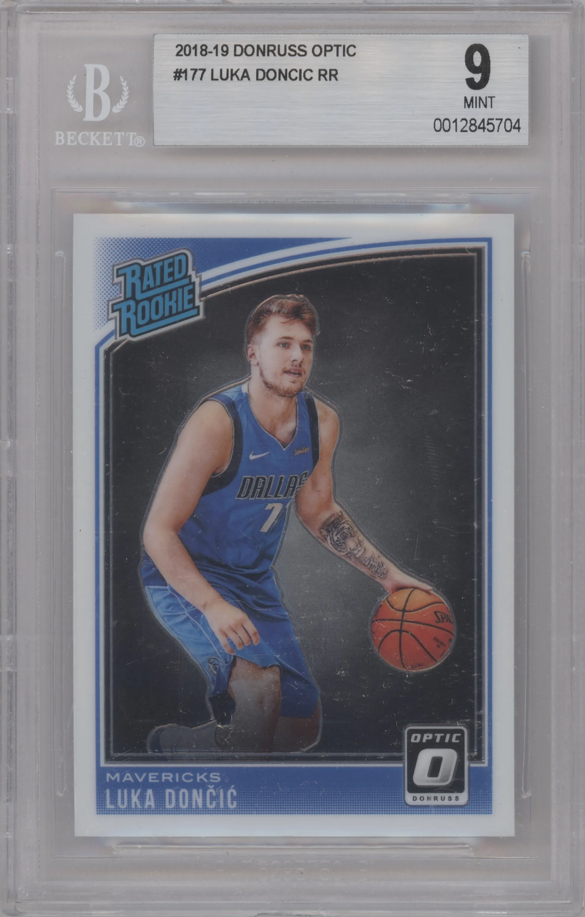 2018 Panini Donruss Optic Rated Rookie Luka Doncic BGS 9