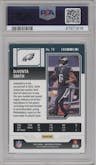 DeVonta Smith  from the 2023 Panini Contenders set featuring a Week 18 Ticket parallel graded by PSA and given an overall grade of 9.