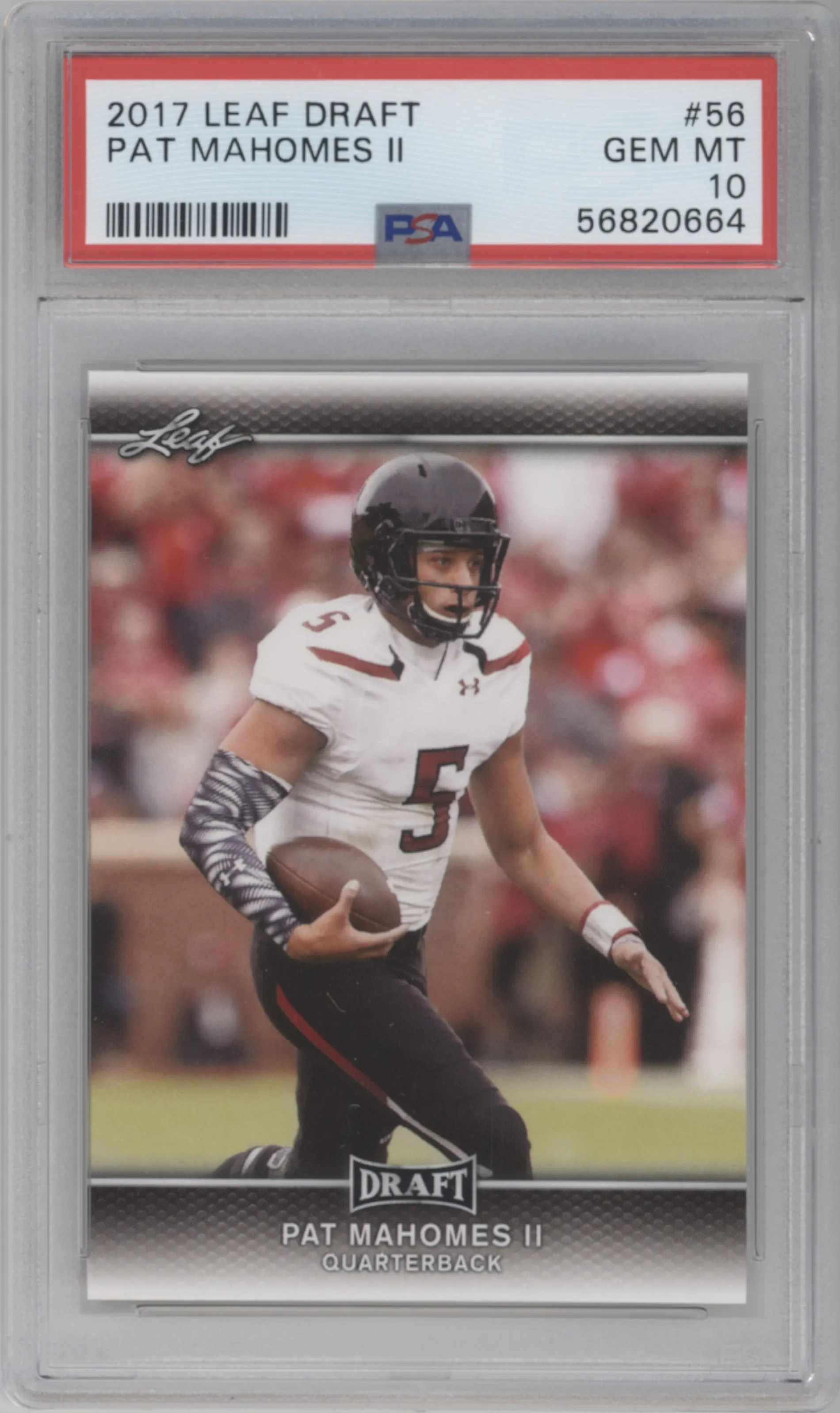 2017 Leaf Draft Pat Mahomes II PSA 10