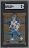 Trevor Lawrence from the 2024 Panini Mosaic set featuring a Honeycomb parallel graded by SGC and given an overall grade of 9.