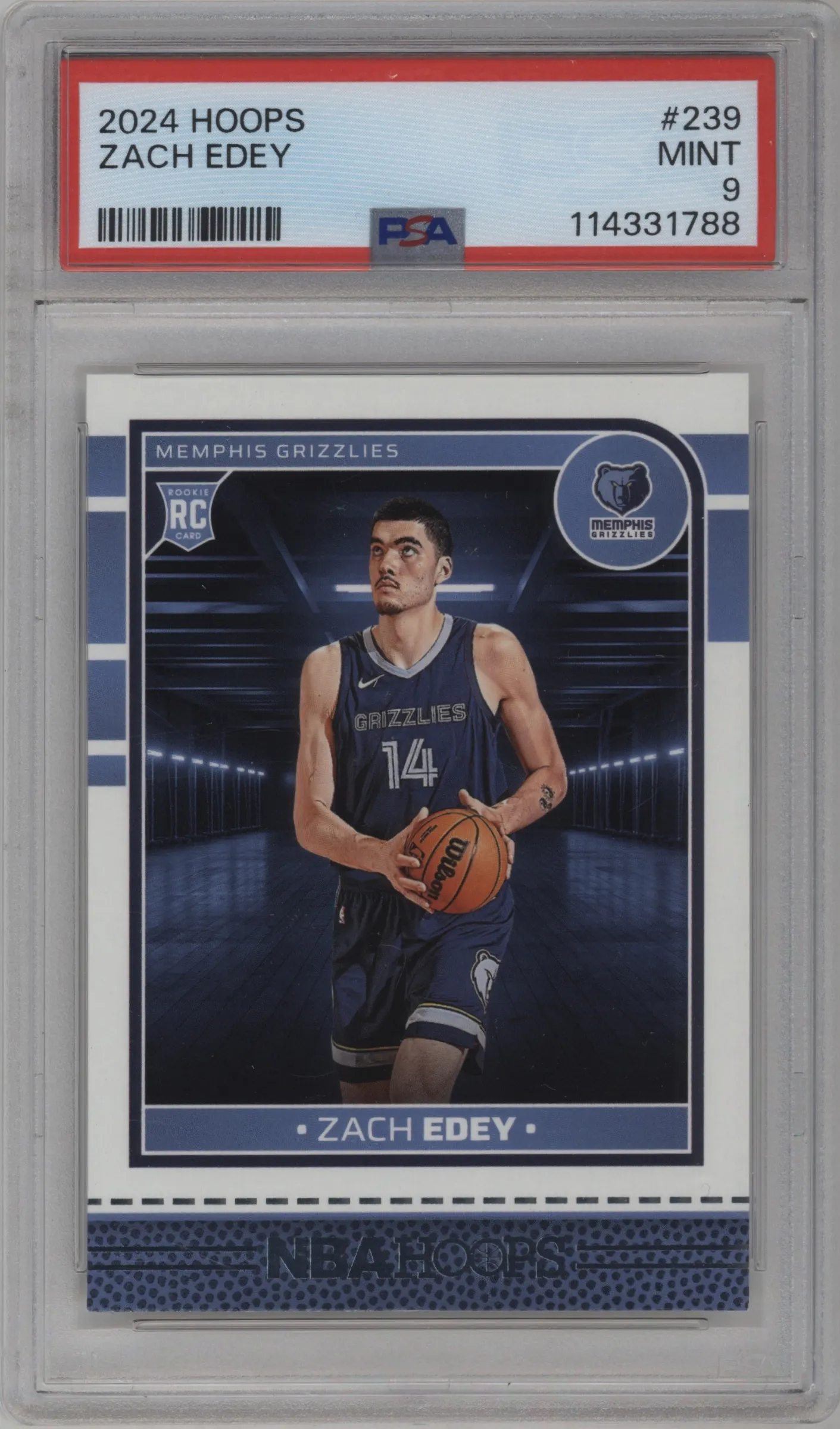 2024 Panini NBA Hoops Zach Edey #239 PSA 9