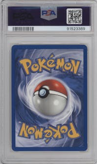 Dark Dragonite from the 2000 Pokemon set graded by PSA and given an overall grade of 9.