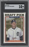 Justin Verlander  from the 2005 Topps set graded by SGC and given an overall grade of 10.