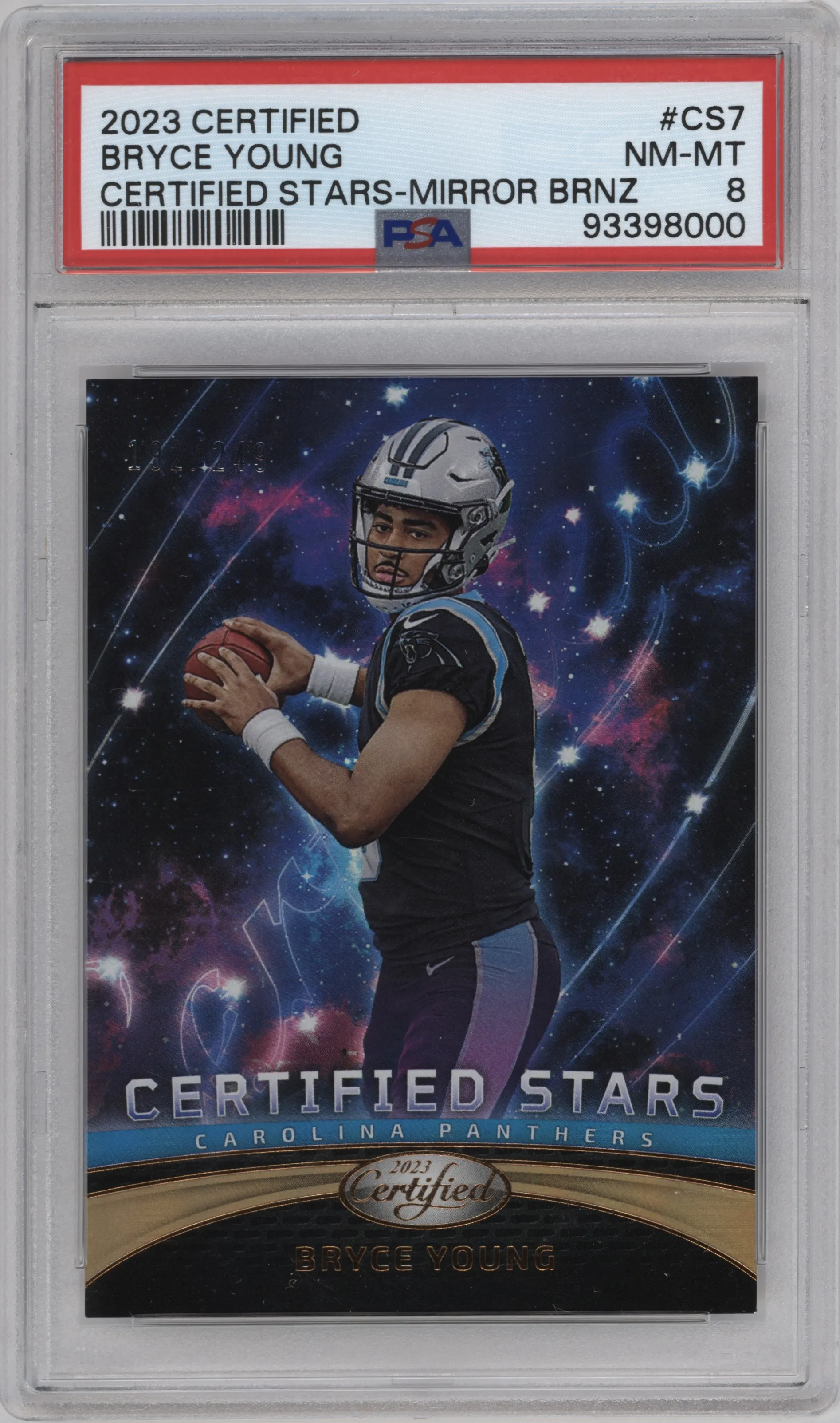 2023 Panini Certified Certified Stars Bryce Young Mirror Bronze #CS-7 PSA 8