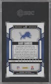 Barry Sanders from the 2023 Panini Score set featuring a Extraterrestrial parallel graded by SGC and given an overall grade of 10.