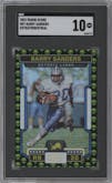 Barry Sanders from the 2023 Panini Score set featuring a Extraterrestrial parallel graded by SGC and given an overall grade of 10.