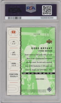 Kobe Bryant from the 2003 UD Top Prospects set graded by PSA and given an overall grade of 10.