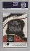 Scoot Henderson from the 2023-24 Panini Select  set featuring a Blue Flash parallel graded by PSA and given an overall grade of 10.