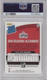 Shai Gilgeous-Alexander from the 2018-19 Panini Donruss  set graded by PSA and given an overall grade of 10.