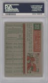 Don Newcombe from the 1959 Topps set graded by PSA and given an overall grade of 8.