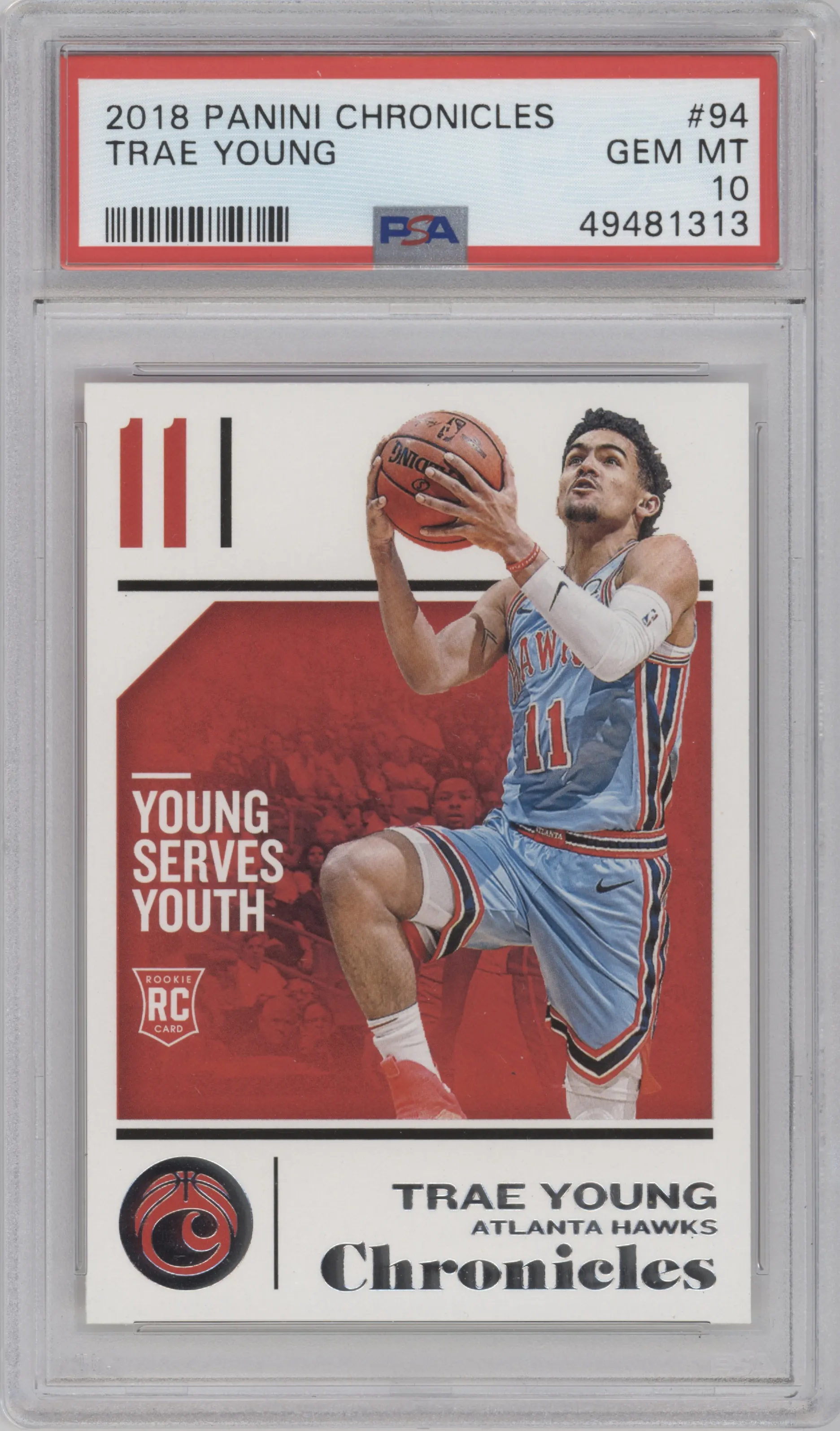 2018 Panini Chronicles Trae Young PSA 10