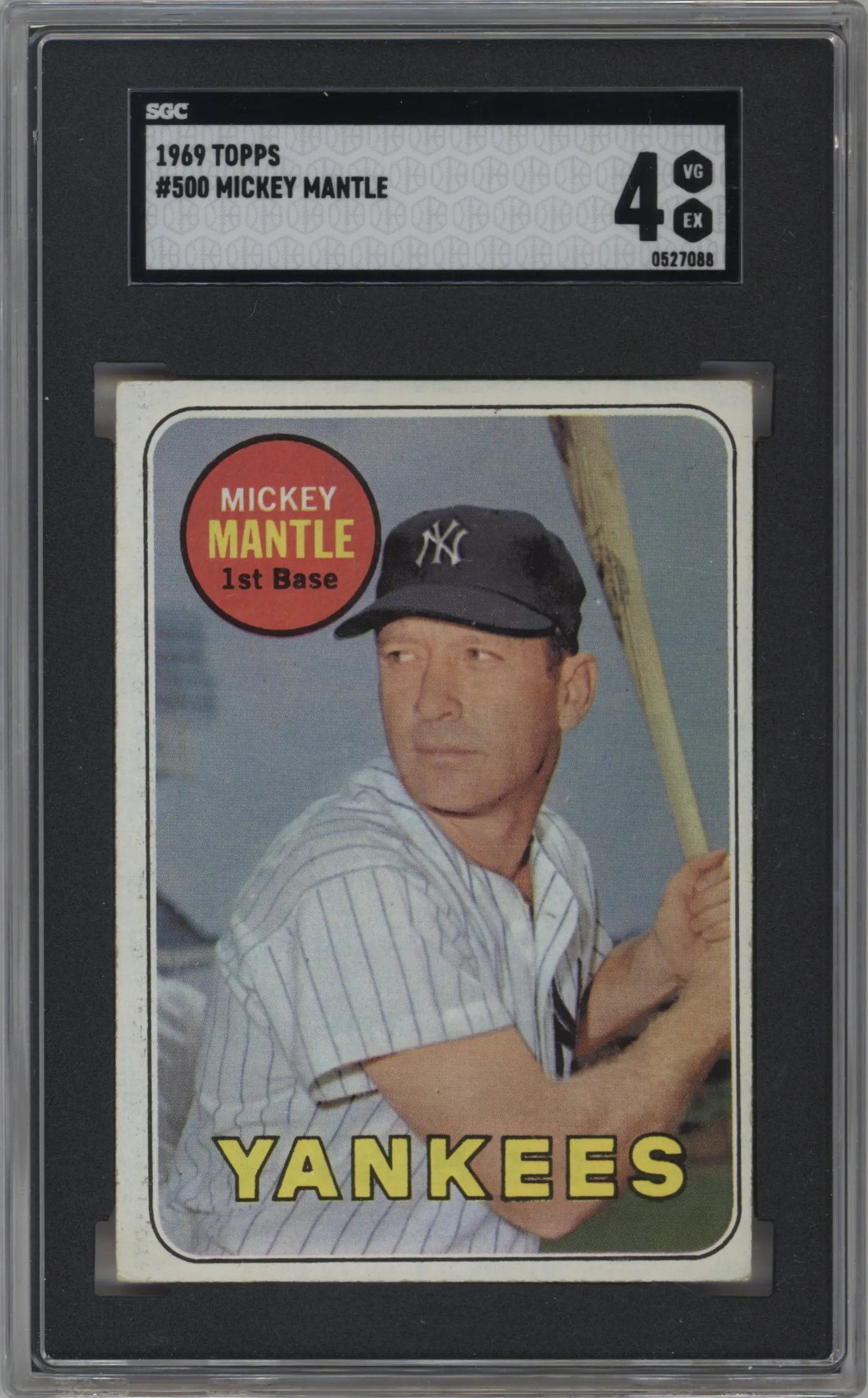 1969 Topps Mickey Mantle #500 SGC 4