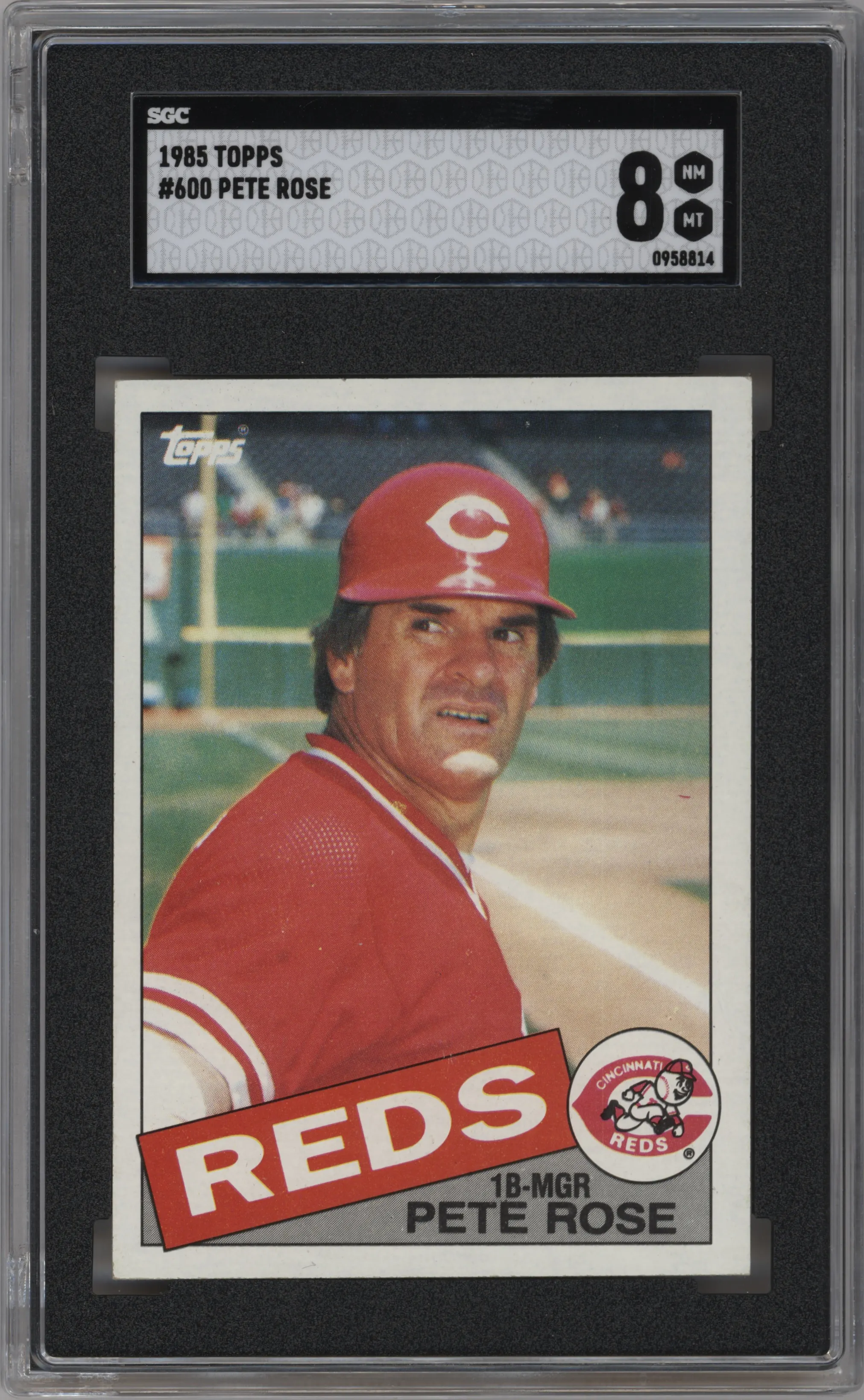 1985 Topps Pete Rose #600 SGC 8