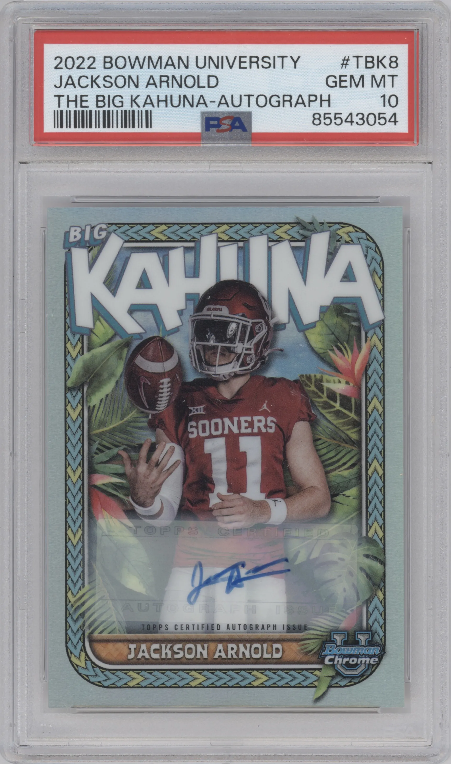 2023 Bowman Chrome University The Big Kahuna Auto Jackson Arnold PSA 10