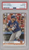 Pete Alonso from the 2019 Topps Series 2 set graded by PSA and given an overall grade of 10.