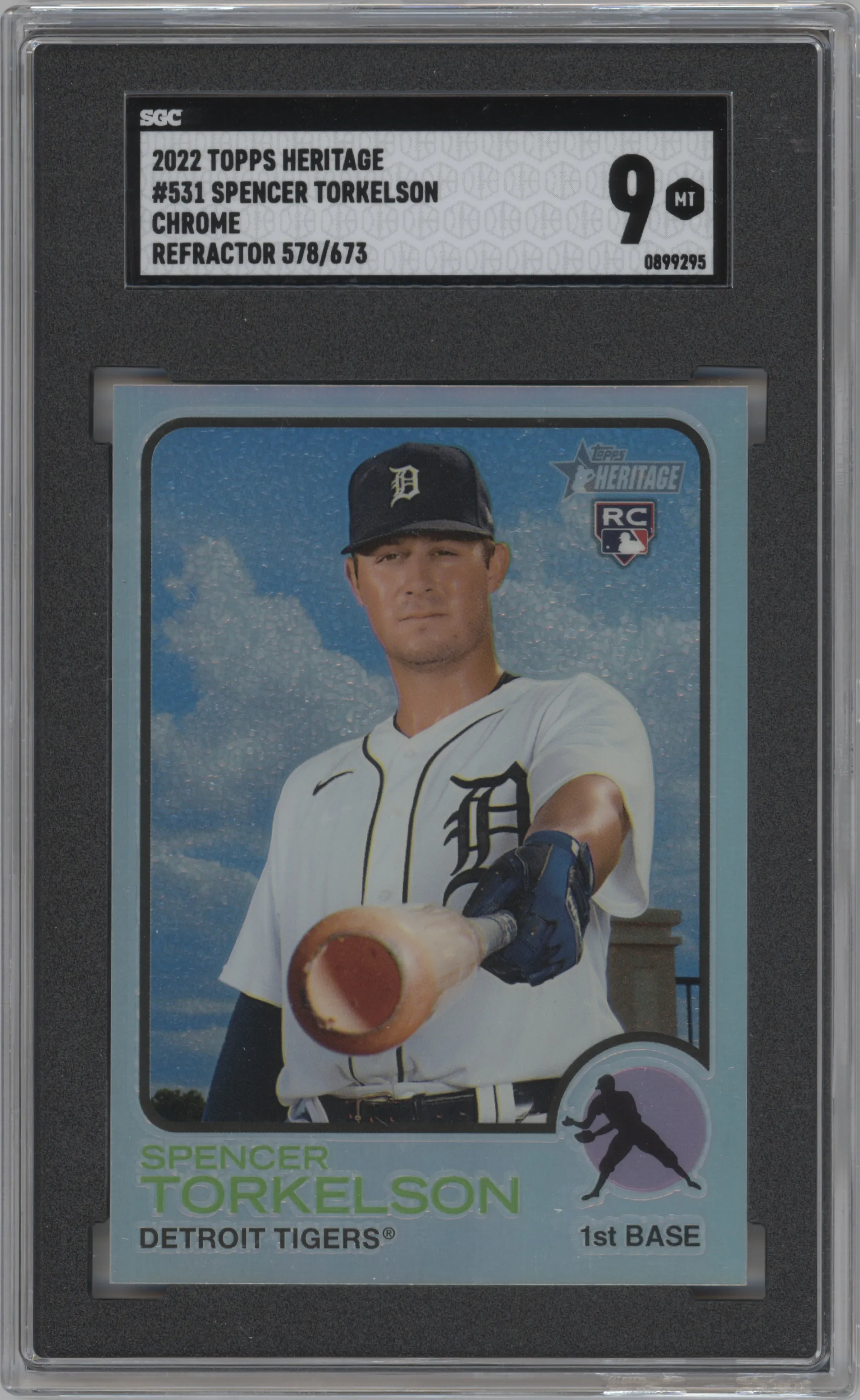 2022 Topps Heritage High Number Chrome Spencer Torkelson Refractor SGC 9