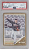 Nolan Arenado from the 2011 Topps Heritage Minor League set graded by PSA and given an overall grade of 10.