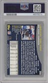 LaDainian Tomlinson from the 2001 Topps set graded by PSA and given an overall grade of 8.