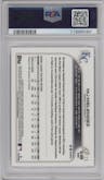 MJ Melendez from the 2022 Topps Chrome set featuring a Orange Refractor parallel graded by PSA and given an overall grade of 10.