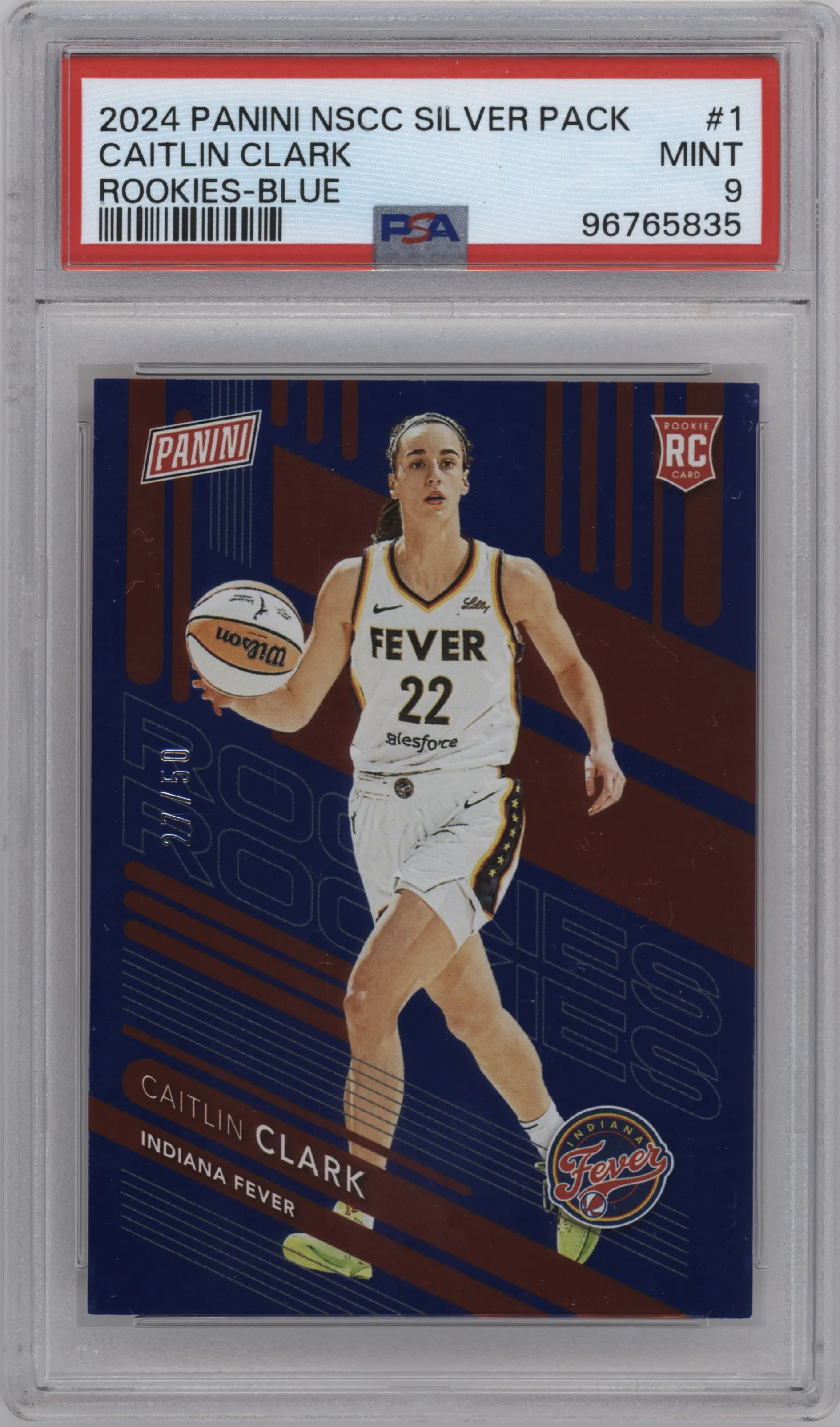 2024 Panini The National VIP Rookies Caitlin Clark Blue #RC1 PSA 9