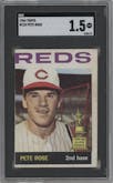 Pete Rose from the 1964 Topps set graded by SGC and given an overall grade of 1.5.