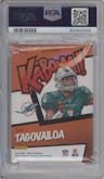 Tua Tagovailoa from the 2020 Panini Absolute set graded by PSA and given an overall grade of 10.