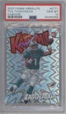 Tua Tagovailoa from the 2020 Panini Absolute set graded by PSA and given an overall grade of 10.